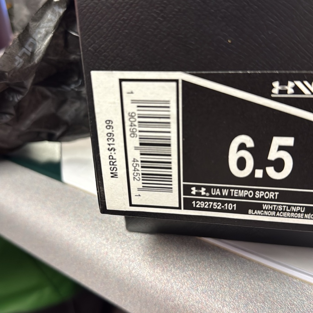 Under Armour Black and White Golf Shoes - Picture 3 of 3